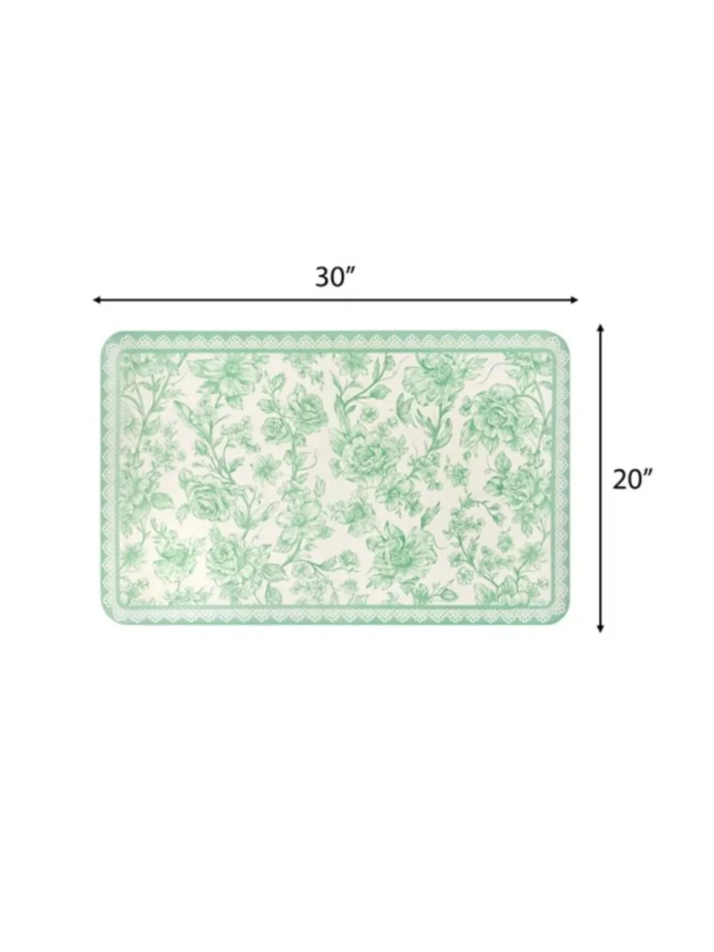 The Pioneer Woman Home Green 20x30 Agatha Farmhouse Decor Comfort Kitchen Mat